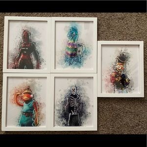 Fortnite art in 8x10 frames